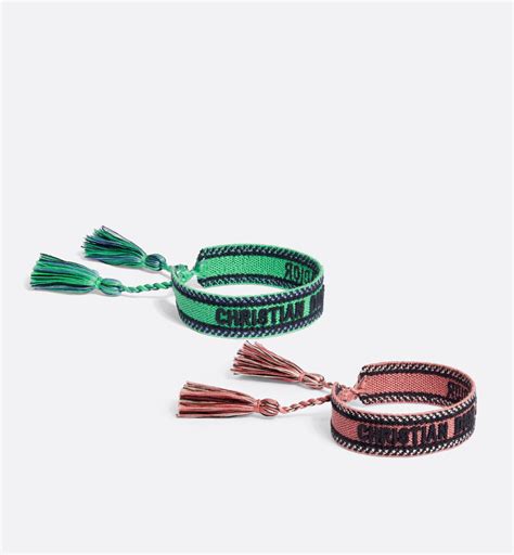 j'adore dior bracelet pink|J'Adior Bracelet Set Pink and Green Cotton .